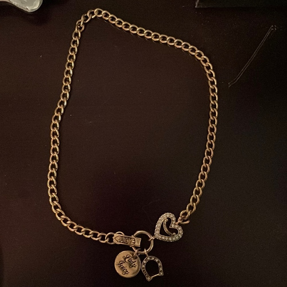 Y2k juicy couture charm necklace